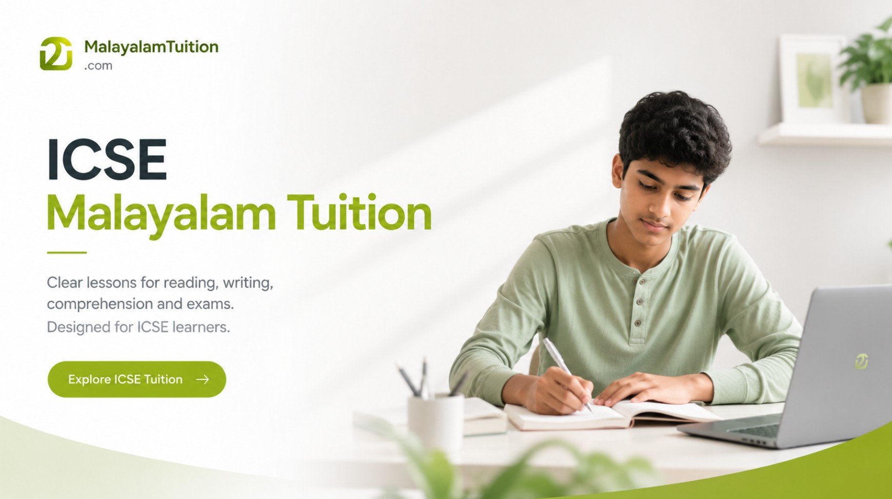 ICSE Malayalam Tuition — clear lessons for reading, writing, comprehension and ICSE exam preparation